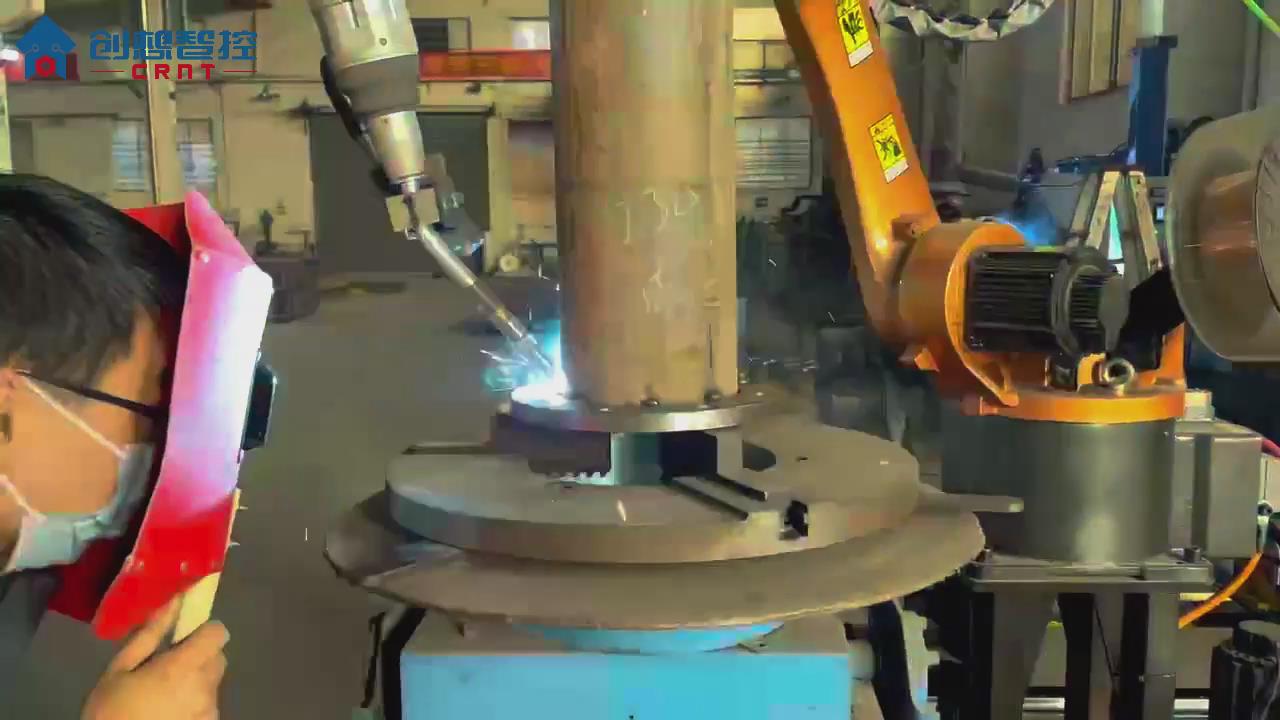 創想視覺焊縫跟蹤系統適配廣數機器人在電力行業變壓器焊接的應用